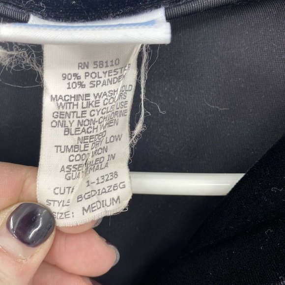 Vintage Baby & Me Black Velvet Two Piece Maternity Set Womens Sz Medium - Picture 5 of 9